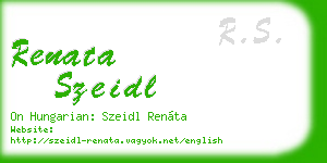 renata szeidl business card